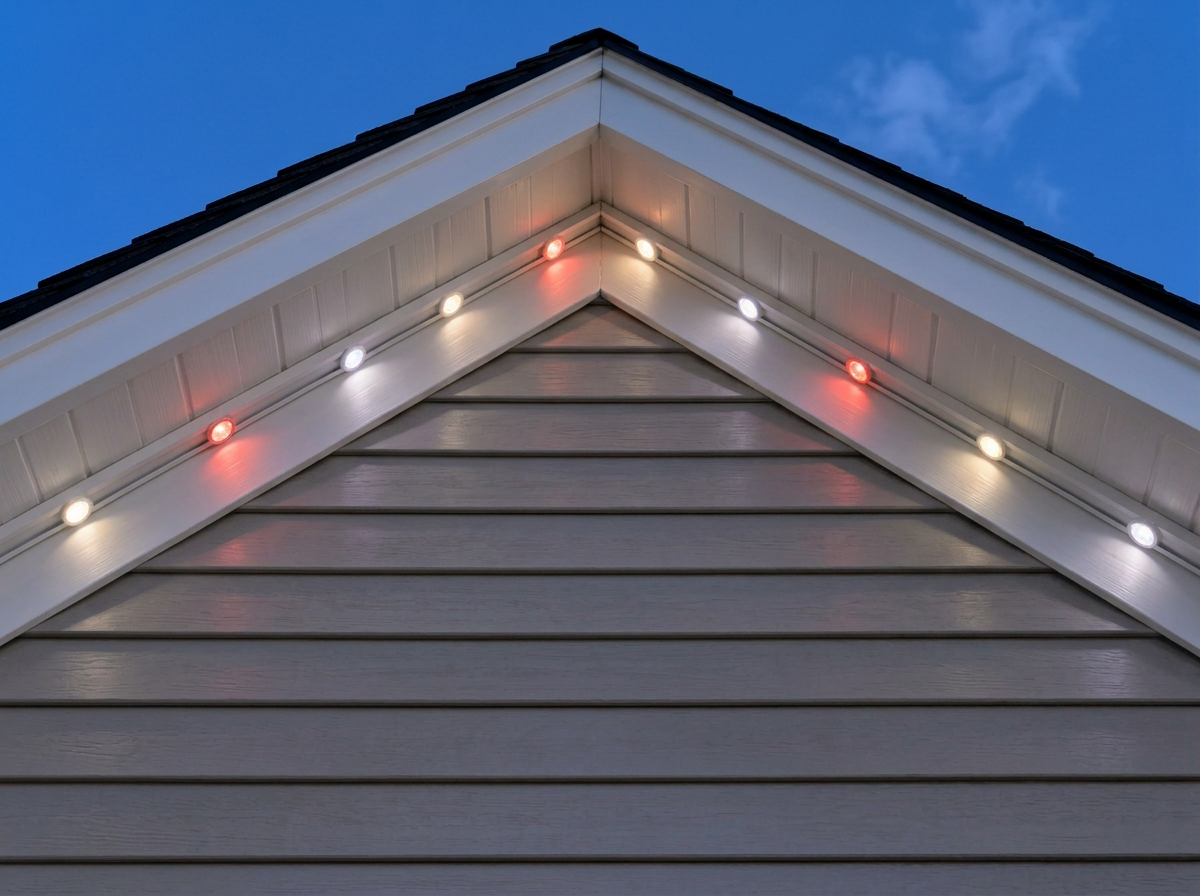 Gable transition permanent lighting visualization